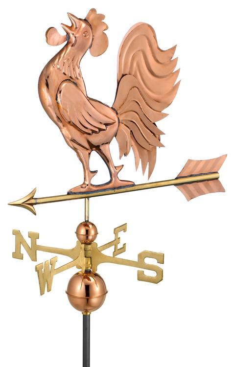 Hand Crafted Crowing Rooster Weathervane -0