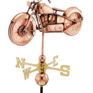 Motorcycle Weathervane 669 - Polished Copper-0