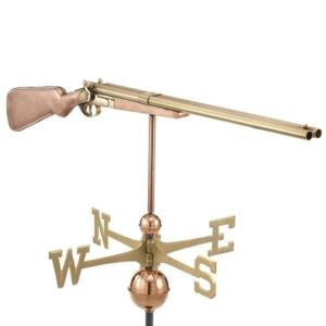 Vintage Shotgun Weathervane Polished Copper -0