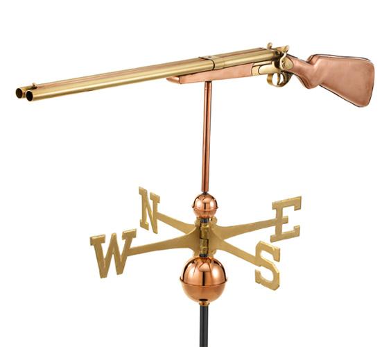 Vintage Shotgun Weathervane Polished Copper -99