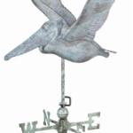 Two Story Home Size Pelican Pure Copper Handcrafted Weathervane