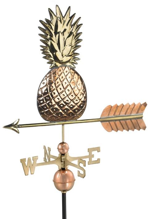 Two Story Home Pineapple Pure Copper Handcrafted Weathervane -0