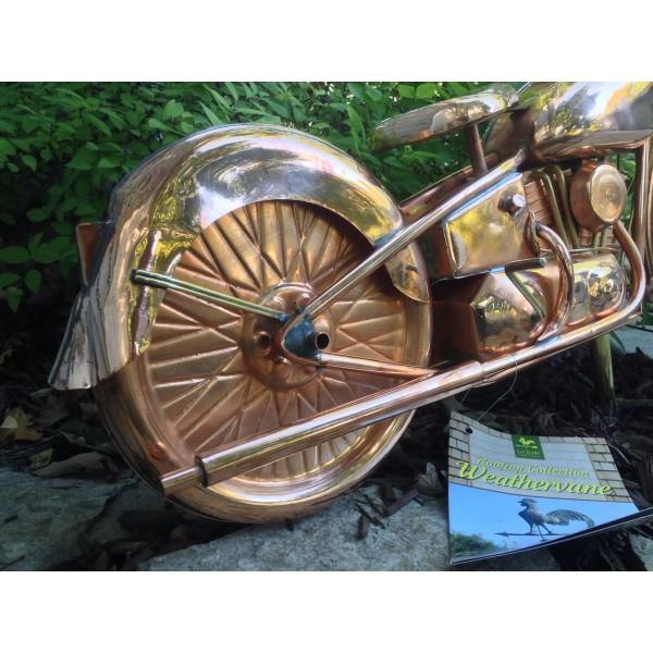 Motorcycle Weathervane 669 - Polished Copper-3938