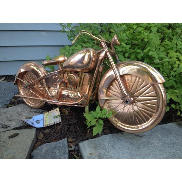 Motorcycle Weathervane 669 - Polished Copper-3939