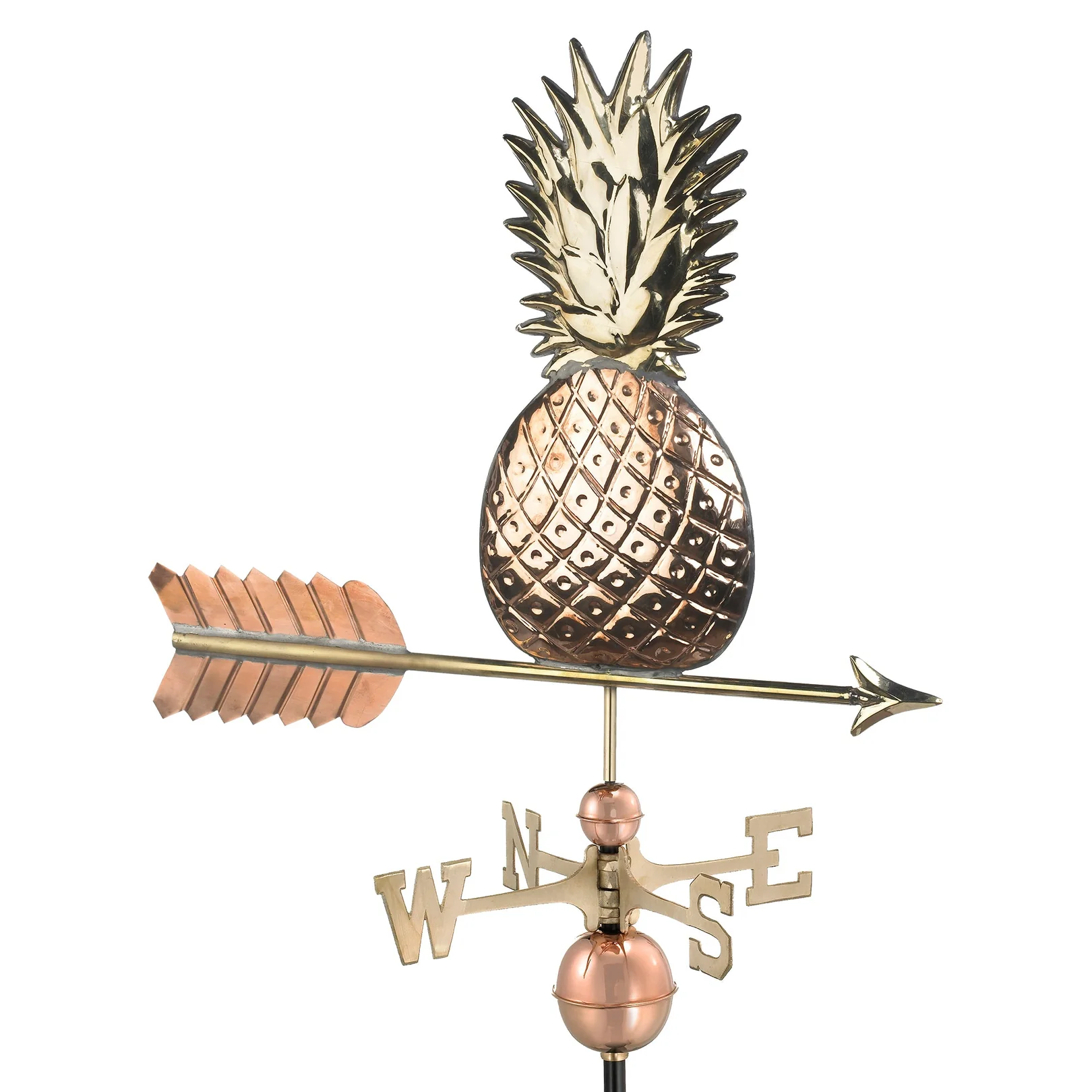 Two Story Home Pineapple Pure Copper Handcrafted Weathervane