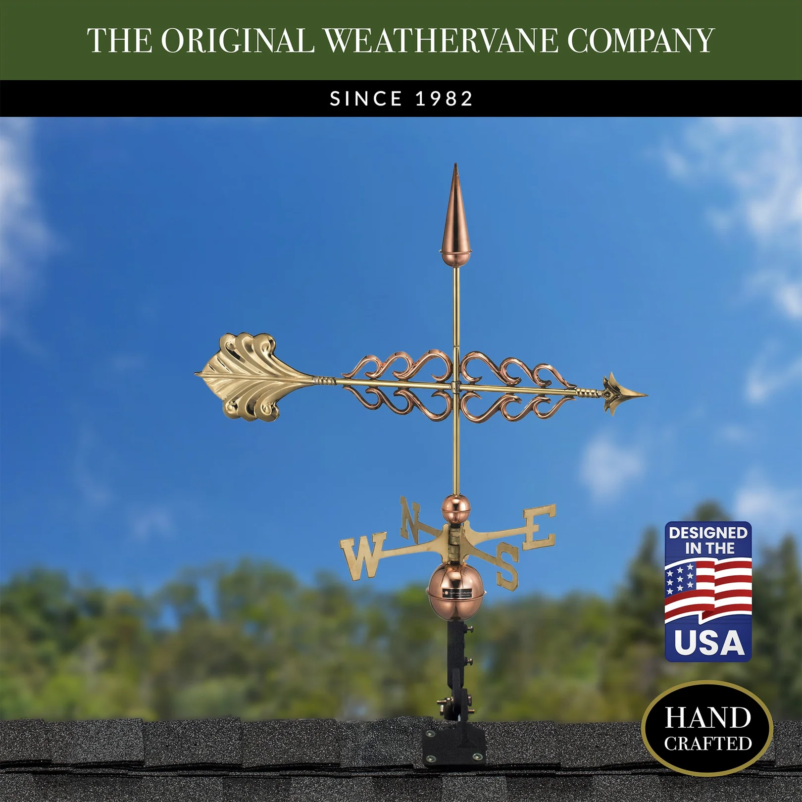 Smithsonian Arrow Weathervane – Polished Copper by Good Directions ...