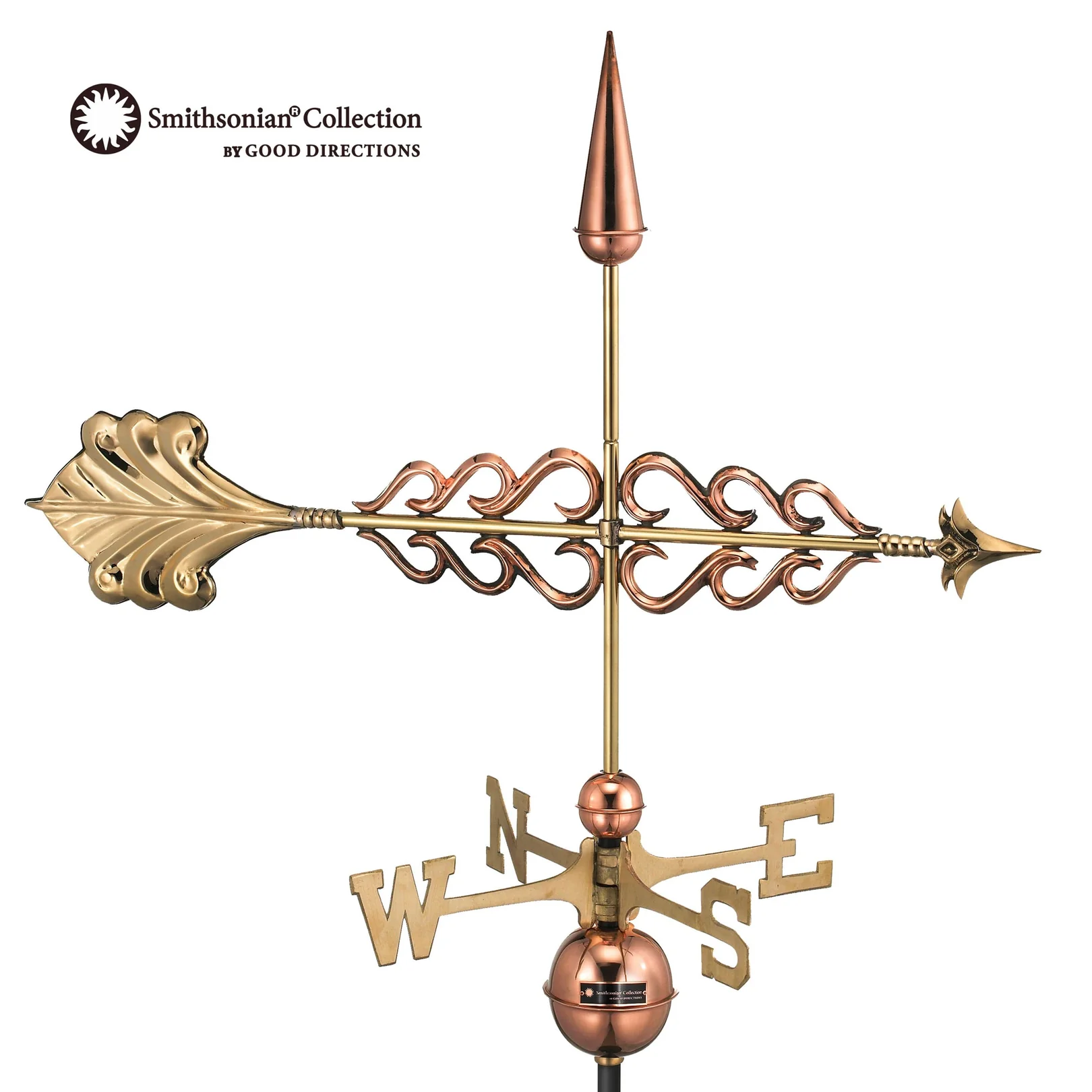 Smithsonian Arrow Weathervane - Polished Copper by Good Directions