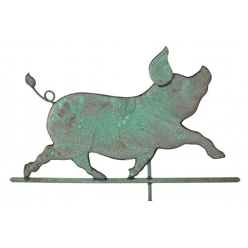 Whimsical Pig Copper Weathervane-3959