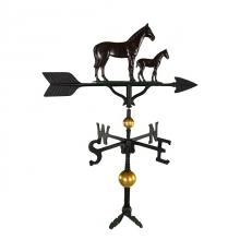 Old Barn Rustic Co. 32" Deluxe Mare and Colt Aluminum Weathervane-1251