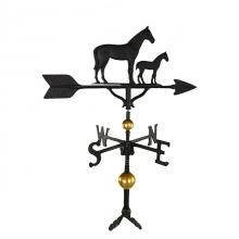 Old Barn Rustic Co. 32" Deluxe Mare and Colt Aluminum Weathervane-1253