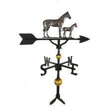 Old Barn Rustic Co. 32" Deluxe Mare and Colt Aluminum Weathervane-1250