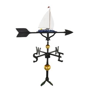 Old Barn Rustic Co. 32" Deluxe Sailboat Aluminum Weathervane -0