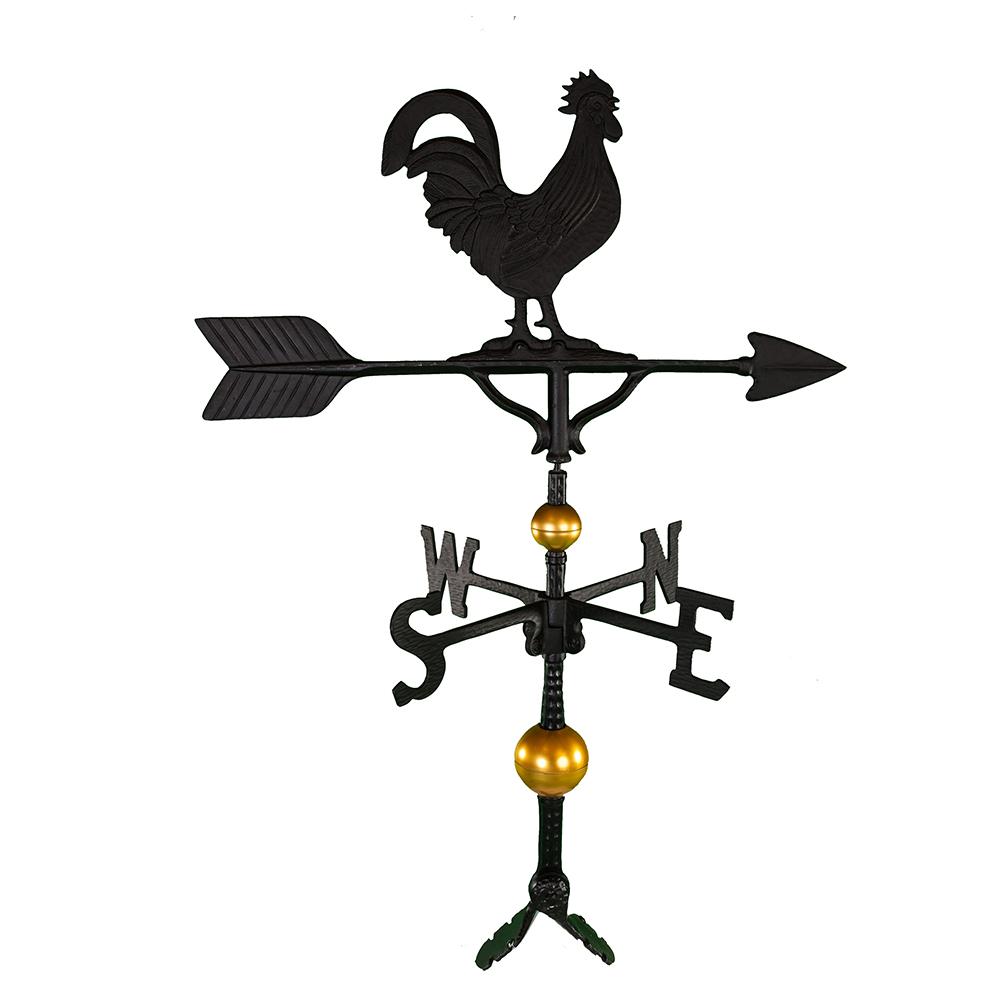 Handcrafted Rooster Weathervane Stainless Steel Farmhouse Barn Rustic Outdoor 