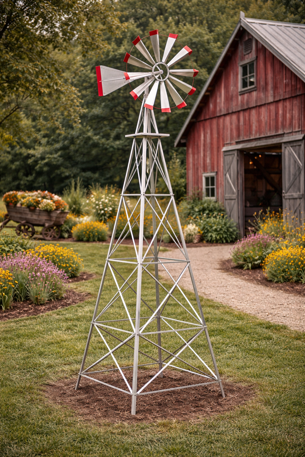 Twelve Foot Ornamental (12 ft.) Aluminum Windmill