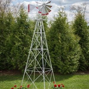 Twelve Foot Ornamental Aluminum Windmill-0