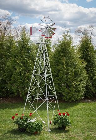 Twelve Foot Ornamental Aluminum Windmill-0