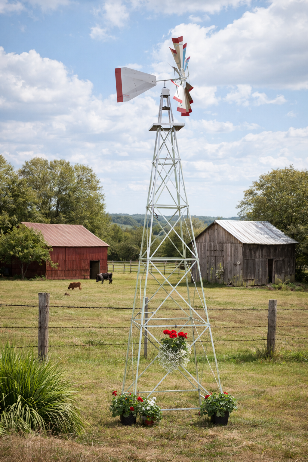 Eighteen Foot Ornamental (18 ft.) Aluminum Windmill