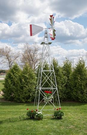 Eighteen Foot Ornamental Aluminum Windmill-0