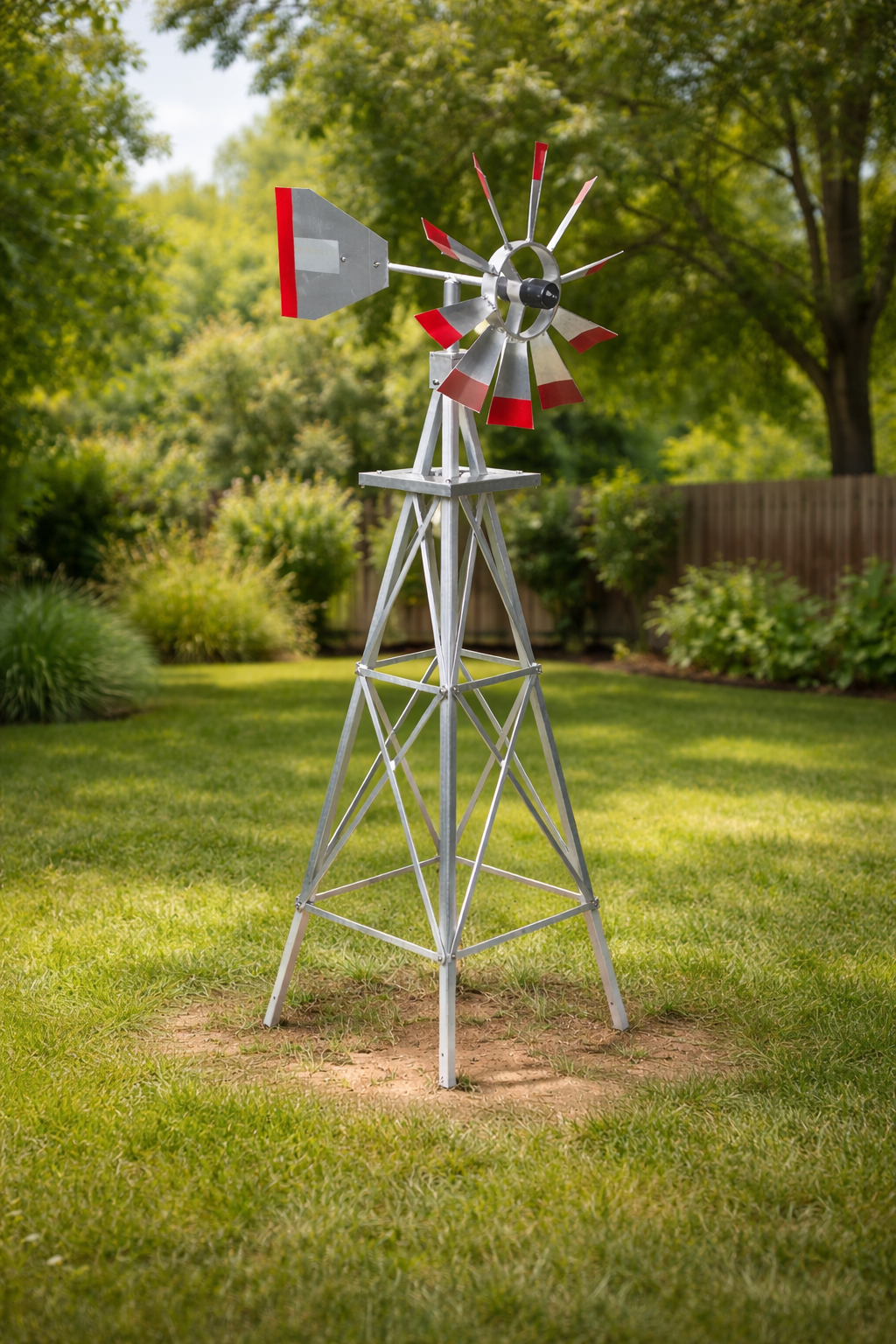 Four Foot Ornamental (4ft.) Aluminum Windmill