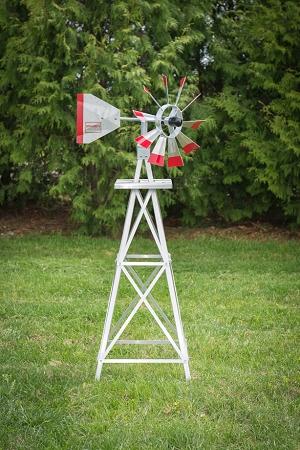 Four Foot Ornamental Aluminum Windmill-0