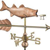 Garden Sized Bass with Lure Pure Copper Weathervane w/ Garden Pole - Image 3