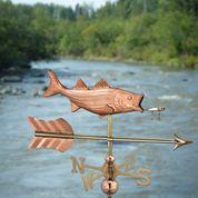 Garden Sized Bass with Lure Pure Copper Weathervane w/ Garden Pole - Image 4