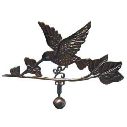 Steel Hummingbird Weathervane With Garden Stake-3992