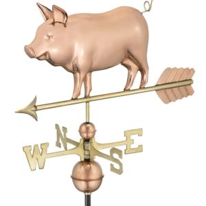 Country Pig Copper WeatherVane -0