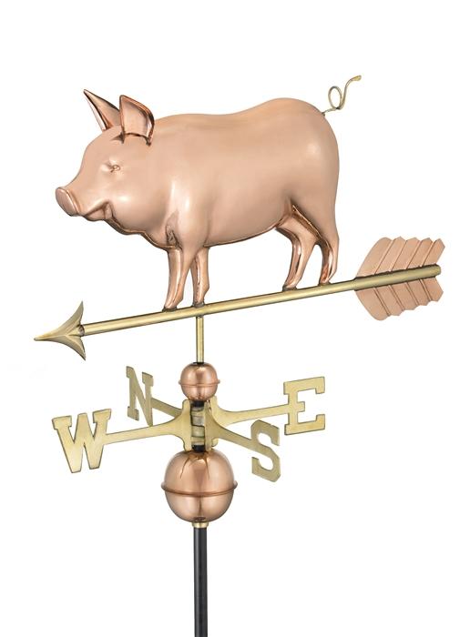 Country Pig Copper WeatherVane -0