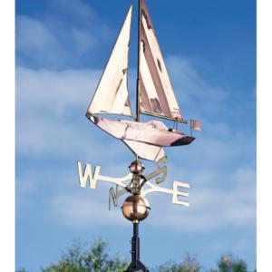 Copper Sailboat Weathervane-0