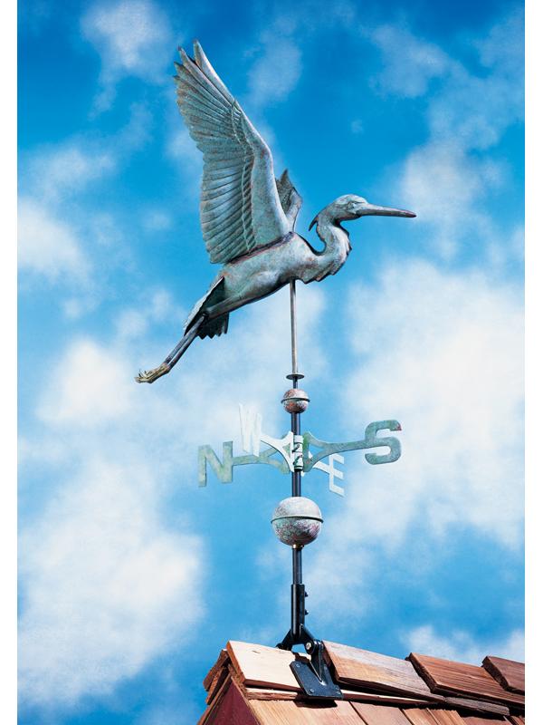 Copper Heron Weathervane-0