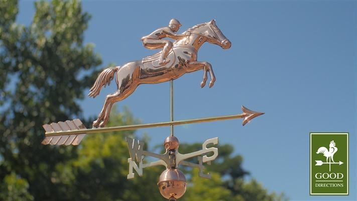 Horse & Rider Copper Weathervane 1912-4423