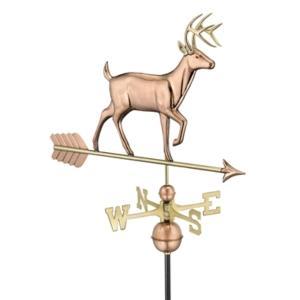 White Tail Buck Copper Hand Crafted Weathervane-0