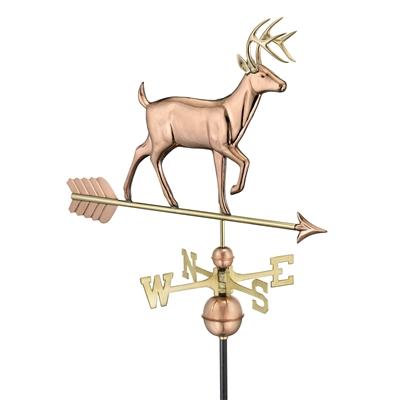 White Tail Buck Copper Hand Crafted Weathervane-0