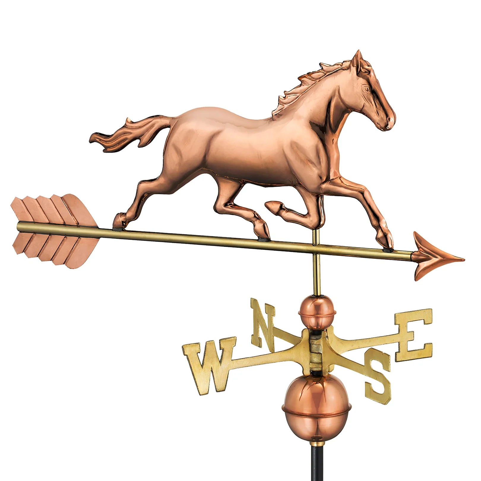 Trotting Horse Hand Crafted Copper Weathervane