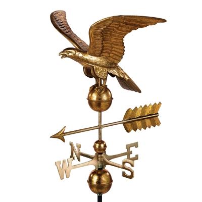 Smithsonian Eagle Weathervane with Golden Leaf Finish-0