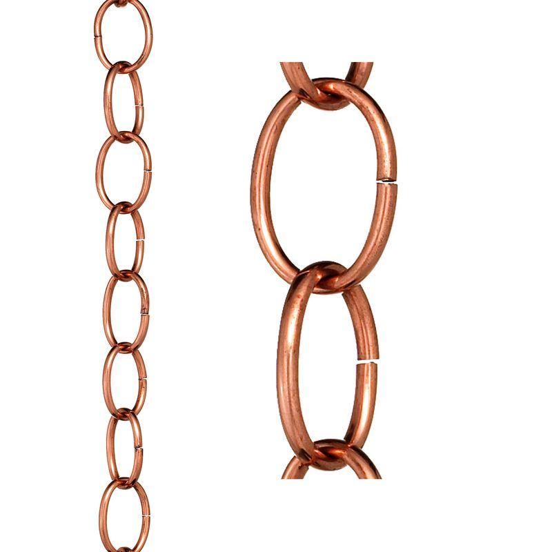 Small Single Link Pure Copper 8.5 ft. Rain Chain by Good Directions