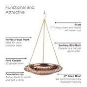 Pure Copper Hanging Bird Bath - Image 5