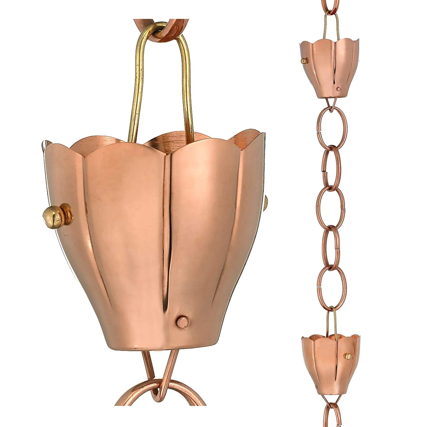 Crocus Rain Chain - 8.5 ft., with 6 Large Cups