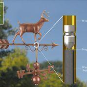 Proud Buck Weathervane - Pure Copper Hand Finished Bronze Patina - Image 2