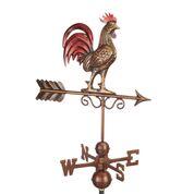 Bantam Rooster Weathervane - Pure Copper Hand Finished Multi-Color Patina - Image 2