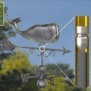 Save the Whales Weathervane - Pure Copper Hand Finished Patina - Image 2