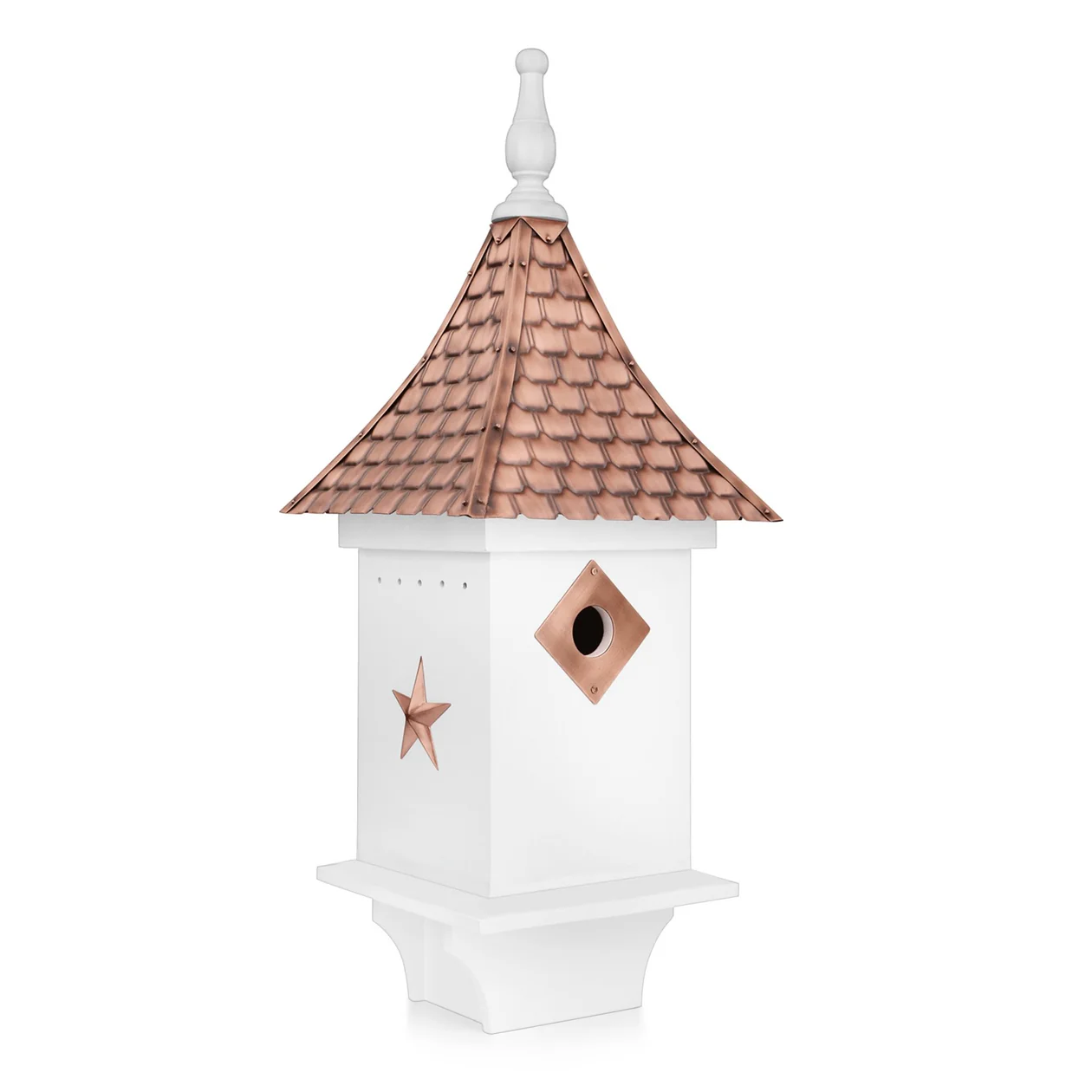 Villa Bird House – White with Pure Copper Roof By Good Directions