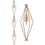 Diamond Pure Copper 8.5 ft. Rain Chain with Bells