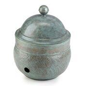Brass Key West Hose Pot w/ Lid - Blue Verde - Image 2