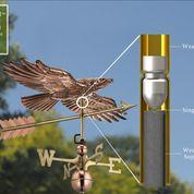 Soaring Hawk Weathervane - Pure Copper - Image 4