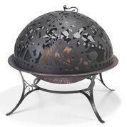 Fire Pit with Full Moon Party FireDome Spark Screen