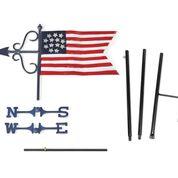 American Flag Garden Weathervane - w/ Garden Pole - Image 4