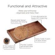 Flowers Multi-Purpose Boot Tray - Copper Finish - Image 5