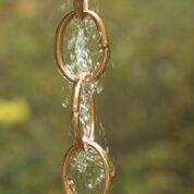 Small Single Link Pure Copper 8.5 ft. Rain Chain - Image 3